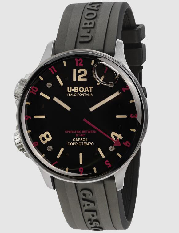 Replica U-BOAT Watch Capsoil Doppiotempo SS Red Rehaut 45 mm 8839